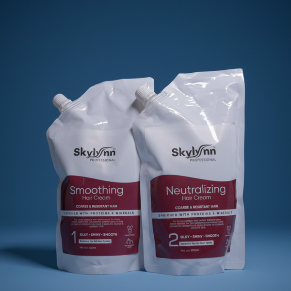 Smoothing Hair Cream Combo | Skylynn Professional | COARSE & RESISTANT HAIR | 1000ml